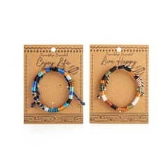 Adjustable Handmade Thread Wrapped Friendship Bracelet With 4 Assorted Designs