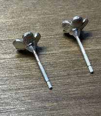 Handmade 925 Silver Soldered Flower Earrings 8mm Studs
