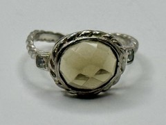 VTG Genuine Citrine Ring 925 Sterling Silver Boho Statement Jewelry Women’s 5.5
