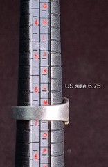Spoon Ring Handmade Cuff Style size 6.75 Stainless Keltic Pattern