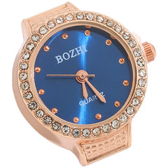 Elegant For MINI Quartz Ring Watch For Women Round Rhinestone Gold Silver Rose