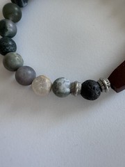 Natural Mixed Moonstone Gemstone Crystal Stretch Bracelet w/ 6mm Beads NEW
