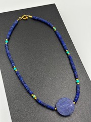 Natural Lapis Lazuli Beaded Necklace with turquoise