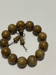Argentinian green sandalwood aged agarwood Bracelet 18mm×13 pieces, LT19绿檀手串