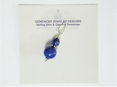Sterling Silver Natural «NAME YOUR STONE’ Double Gemstone Pendant…Handmade USA
