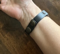 Handmade Natural Leather Cuff. It’s Adjustable To 7-8 Inches.