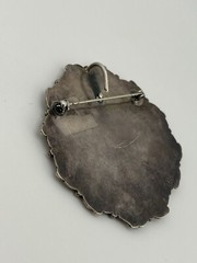 Vintage Sterling Silver 925 Pearl Large Pin Pendant