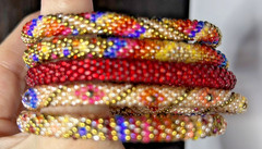 Lotus Sky Bracelets – Set Of 5 7” Original Red Blue Copper Orange