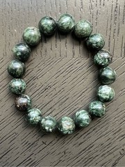 Seraphinite bracelet 12mm SIZE 6.75’