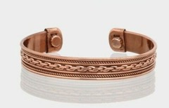 2 Pack Copper Magnetic Bracelet Arthritis Pain Therapy Energy Cuff Bangle