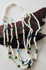 Vintage 4 Strand Necklace Stone & Glass Beads Narive American Trade Beads