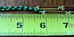 Vintage Wood Glass Metal Beaded Long Necklace Artisan Boho 30” With 2” Drop