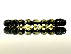 AMBER BRACELET Gift Round Beads Faceted Baltic Amber Jewelry Elastic 5,6g 9452