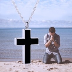 Stainless Steel Cross Memorial Cremation Ashes Urn Pendant Necklace Keepsake Urn