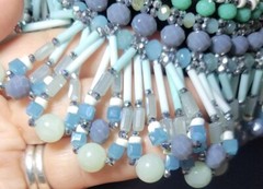 Absolutely Stunning Handmade Beaded Statement Bib Collar Artisian Necklace