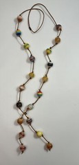 Handmade Multicolor Necklace Women 17 1/2 In with 3 In Earrings