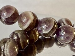 8″ «Gem Of Fire/Violet Ray»~Purple DOGTOOTH CHEVRON AMETHYST Bracelet K1407