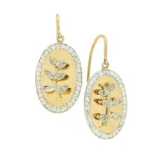 Handmade Upcycled antique diamonds dangle earrings. Platinum, 14kt yellow gold.