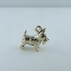 .925 Sterling silver 3D Scotty Dog charm