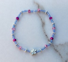 Delicate Preppy Jasmine Charm Stretchy Lightweight Stackable Bracelet/Anklet
