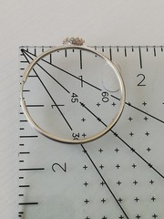 .925 Solid Silver Drop Hoop Earrings Artisan Handmade New.