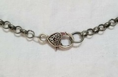 ANTIQUE MILAGRO Pendant NECKLACE Heart EX-VOTO Silver & Gold OOAK Handcrafted