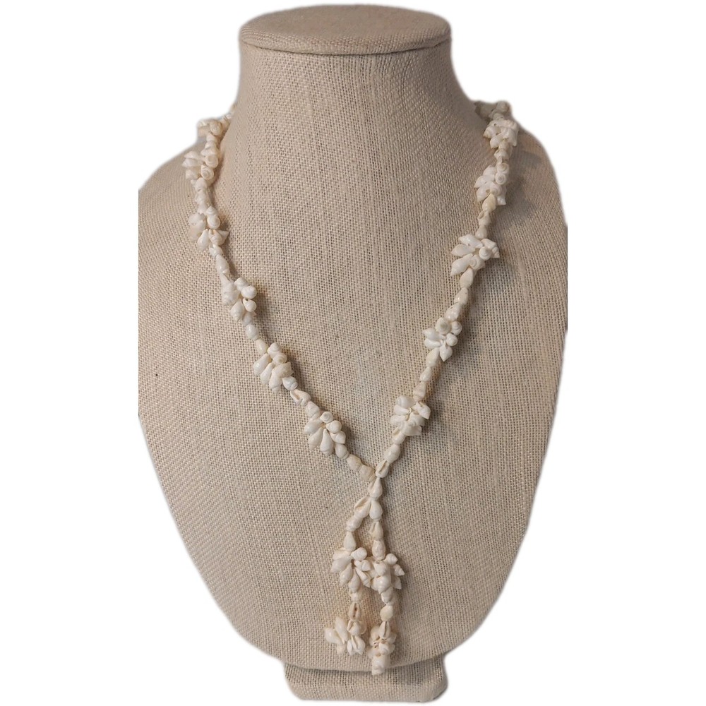 Mini Conch Shell Necklace 28 in. Long. Natural beauty. Men Or Women. Tropical