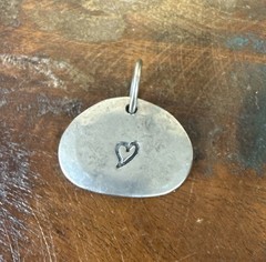 Jes MaHarry Personalized Sterling Silver Heart Charm.