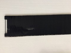 Appartement a Louer Designer Black Glossy Flexible Metal Statement Bracelet 195g