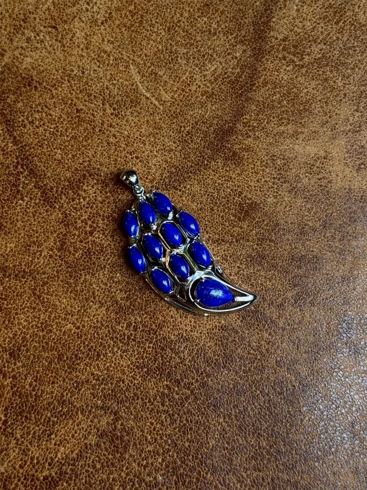 Lapis Lazuli Teardrop Pendant | Sterling Silver | A816