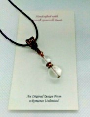 Stylish PENDANT Clear QUARTZ Beads Ornament Charm Wicca Reiki Energy Healing