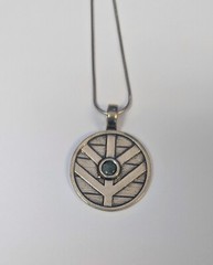 Viking’s Shield Pendant with Seraphinite – inspired by Vikings and Lagertha