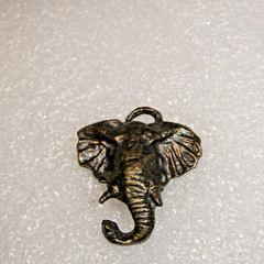 Elephant Head Necklace Pendant or Purse, Keychain, Backpack Charm
