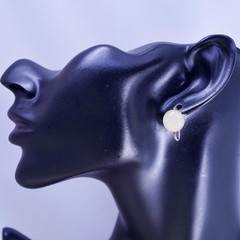 Vintage Sterling 925 silver screw back earrings with glass