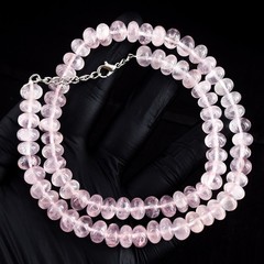 Best Quality Ever Rose Quartz 380.00 Cts Stunning Best Beaded Necklace RK 02E817