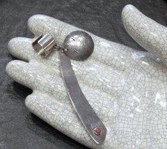Retro Vintage 925 Sterling Silver Modernist Freeform Ear Cuff Earring ~ Artisan