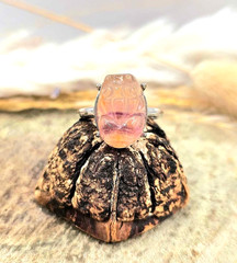 Nature Fluorite Pixiu Adjustable Ring