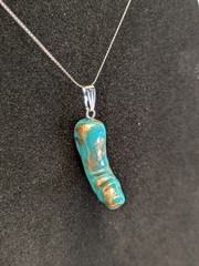 Handmade Dick Jewelry, Faux Copper Patina, Male Peen, Adult Art, Penis Necklace
