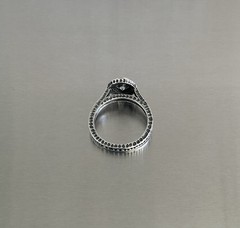 Silpada Retired R2076 Perfect Bliss CZ Solitaire Ring 925 Hammered Design Size 8