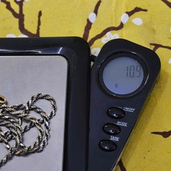 24″ 2mm, vintage faded gold over Sterling silver necklace, Italy 925 rope chain