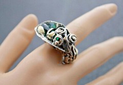 Ring Sterling Silver 14K. Gold Bicolor Ametrine Exclusive Ring Style Sensation