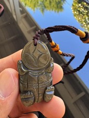 Hand-Carved Gold Sheen Obsidian Dragon Turtle Pendant –One of a Kind Protection