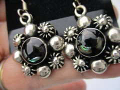 Taxco Mexico earrings hand crafted sterling silver southwestern style pierced
