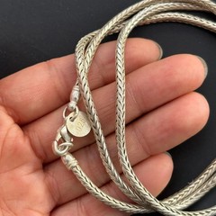 Nepalese Men’s Necklace 60Cm Tibetan Silver Necklace