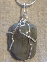 Labradorite Pendant On A Sterling Silver Necklace