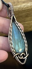 Labradorite ~ Handmade Copper wire wrapped pendant 9f