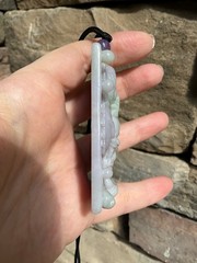 Huge Jadeite Dragon Pendant Necklace Handcrafted USA Seller