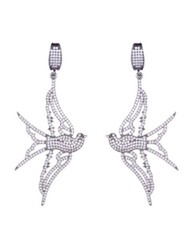 Crystal Clear Dove Handmade Fashion Earrings In 925 Silver With 6.25CT CZ