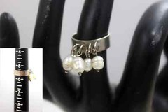 Artisan Handmade Sterling Silver Culture Freshwater Rice Pearls Ring Size 5 1/2