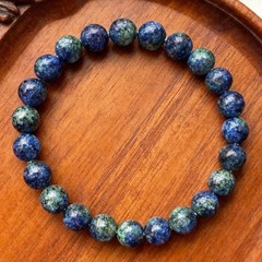 Natural Azurite Malachite 8mm Bead Stretch Bracelet